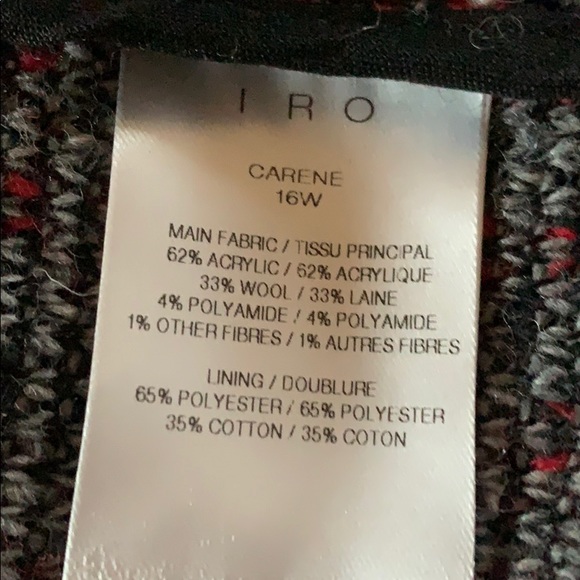 IRO Carene Red Tweed Boucle Jacket - Picture 8 of 8